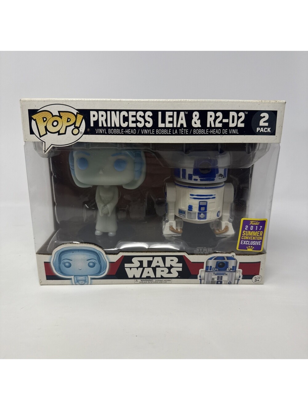 FUNKO POP! STAR WARS 2-PACK PRINCESS LEIA ORGANA & R2-D2 4" VINYL FIGURE SET